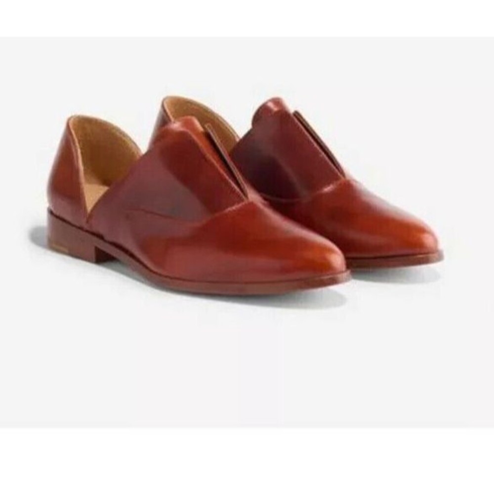 Nisolo Emma d’Orsay Slip On Oxford Flats Womens 10 Brandy NIB $170